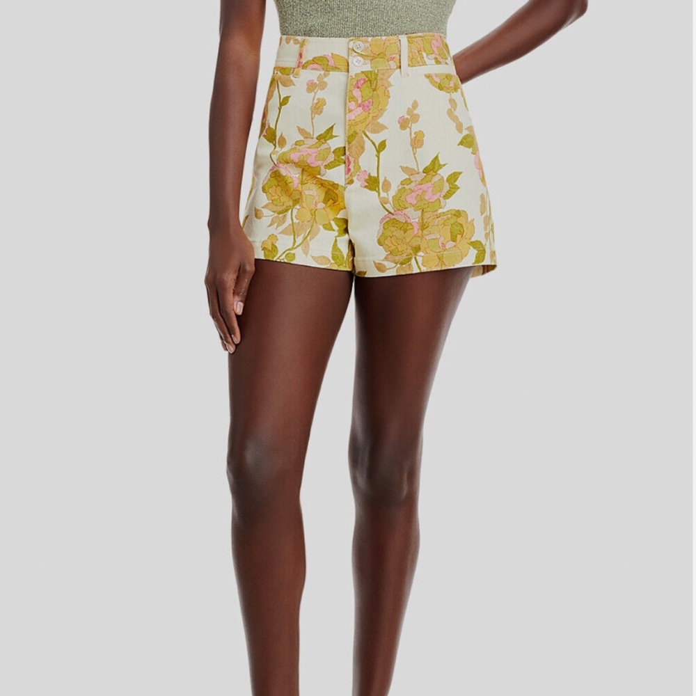 NWT Rebecca Taylor Floral Stretch Cotton Twill Shorts - Size 0